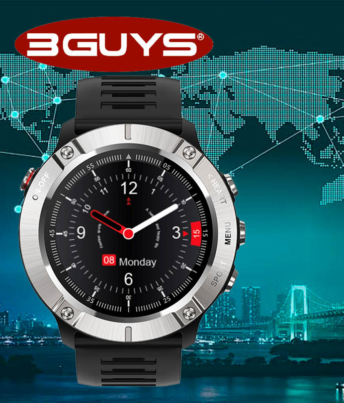 Ρολόι Χειρός 3GUYS 3GW3504 Black Cilicone Strap 3GUYS